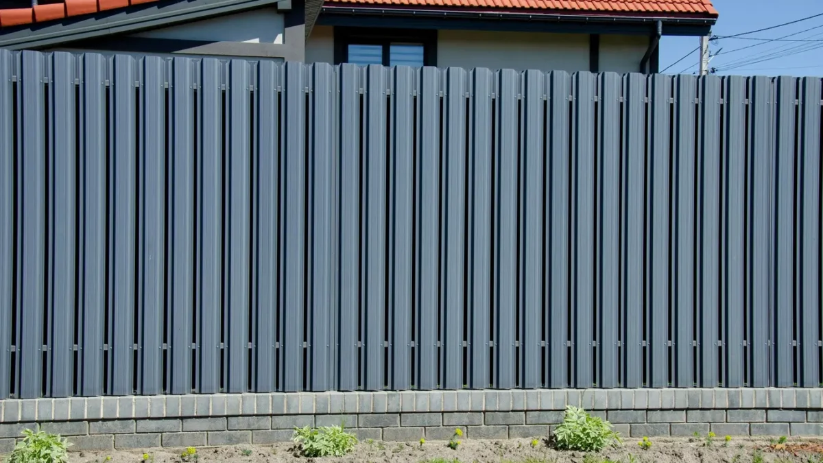 ogrodzenie ze sztachet metalowych