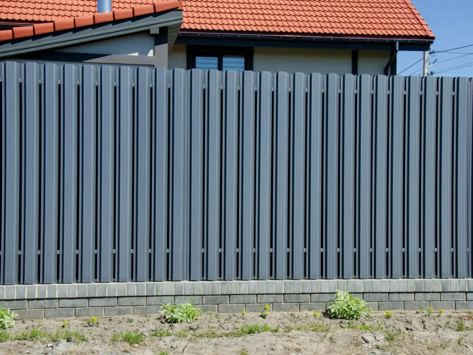 ogrodzenie ze sztachet metalowych