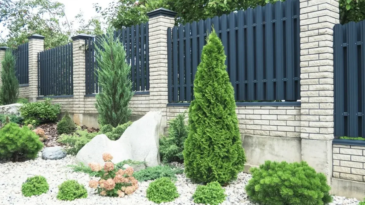 ogrodzenie betonowo-sztachetowe